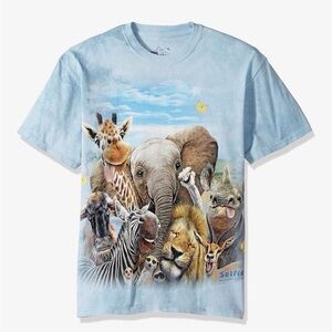 The Mountain Men’s Light Blue Animal Selfie Tee